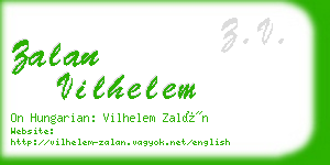 zalan vilhelem business card